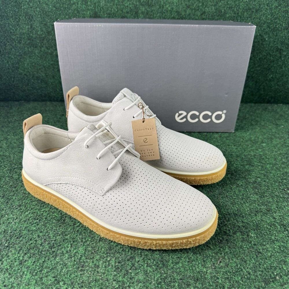 ECCO Crepetray Ladies White Leather Slip On Loafers,Size US 8-8.5 EU 39
